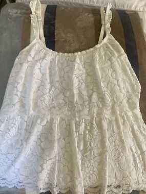Abercrombie & Fitch White Lace Camisole